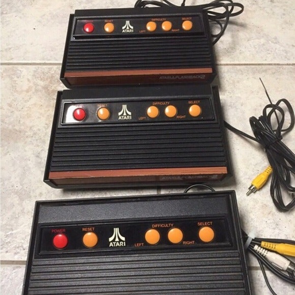 3 x ATARI Flashback 2 Consoles with BUILT IN GAMES Console Only Wholesale Lot